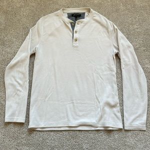 Banana Republic Cream Color Waffle Henley
